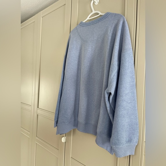 NWT Aerie Très Chic Chenille Oversized Sweatshirt in Monaco Blue - Picture 13 of 14